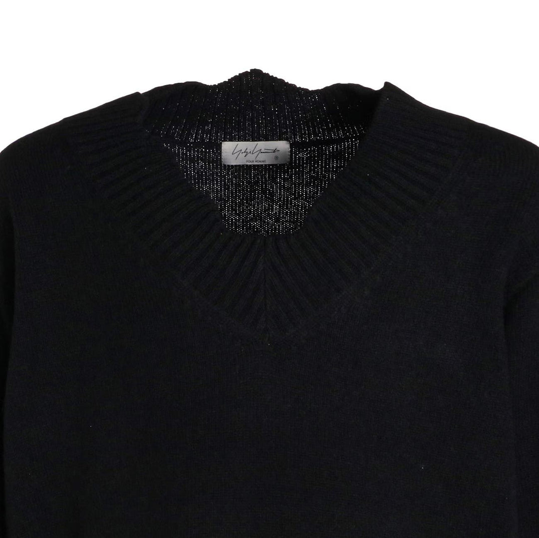 7G RIB V NECK KNIT