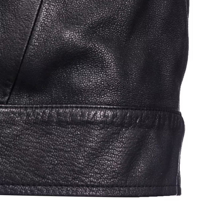 BACKLASH GOAT LEATHER COLLEGE JACKET