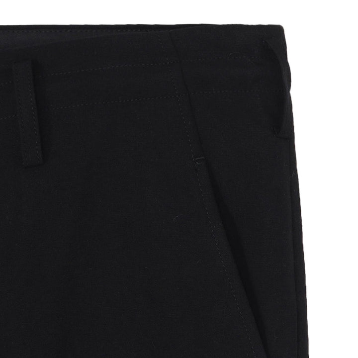 C/L CANVAS BLACK BELTED HEM PANTS