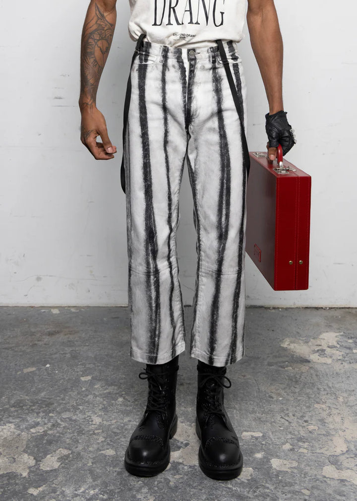 HYACYN - Etteragic Pants White Denim Stripes Black