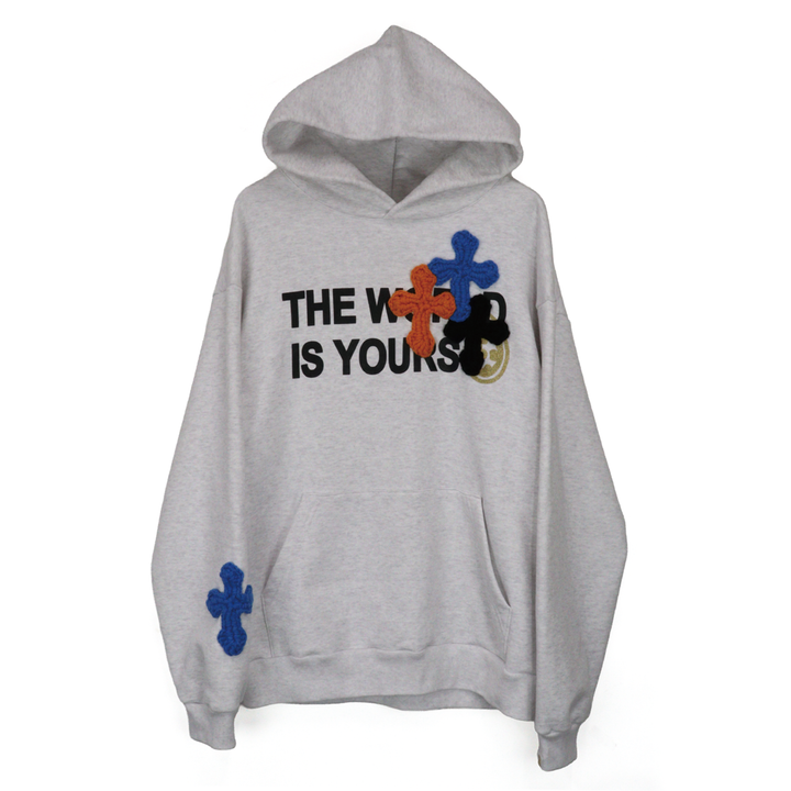 Y.A.R.N 3D Cross Logo sweat hoodie