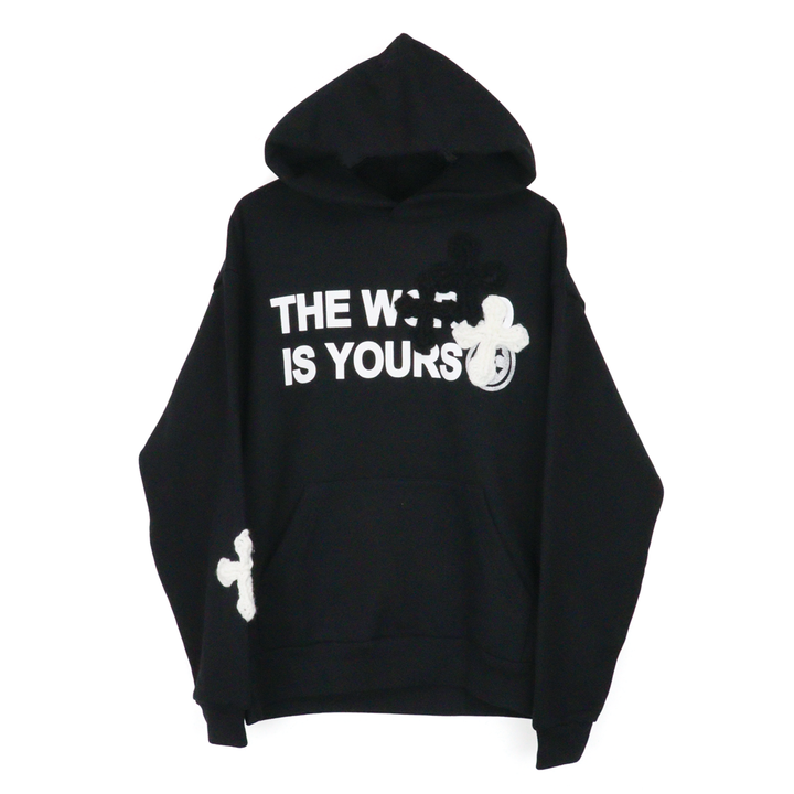THE WORLD IS YOURS - Y.A.R.N 3D Cross Logo sweat hoodie