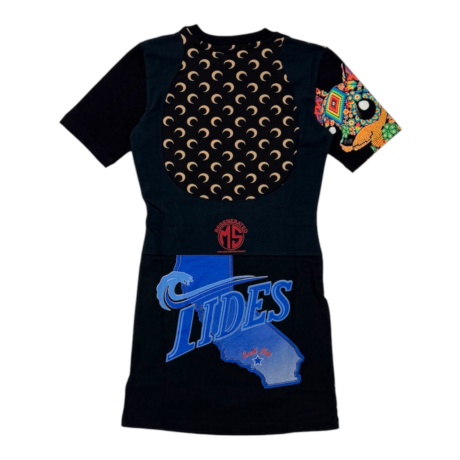 未使用　Marine serre　ムーン　アップサイクル　グラフィックミニドレス Marine serre(マリーンセル) | UPCYCLED Graphic Mini Dress ワンピース