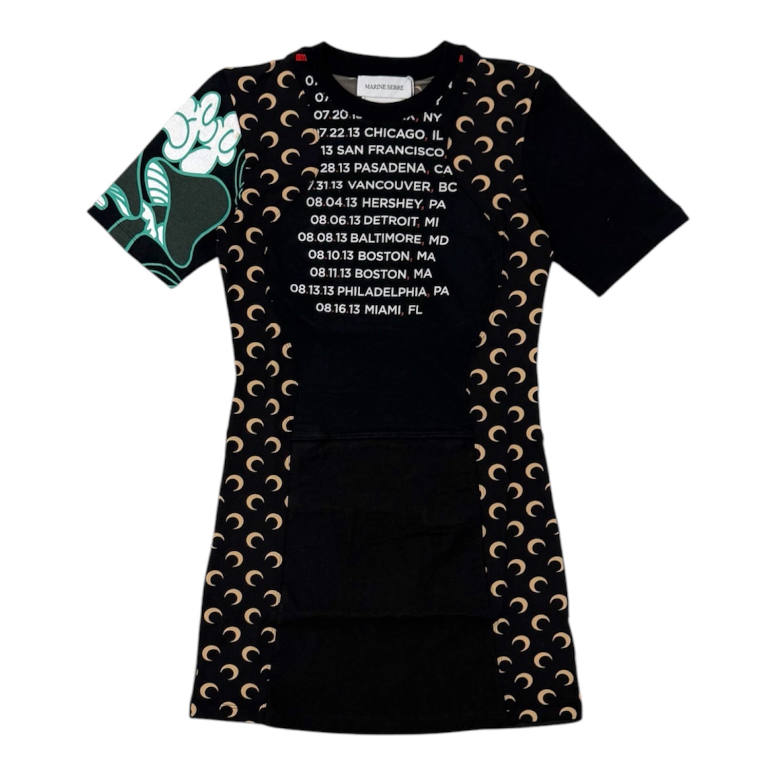 ワンピース marine serre mini dress Marine serre(マリーンセル) | UPCYCLED Graphic Mini Dress ワンピース
