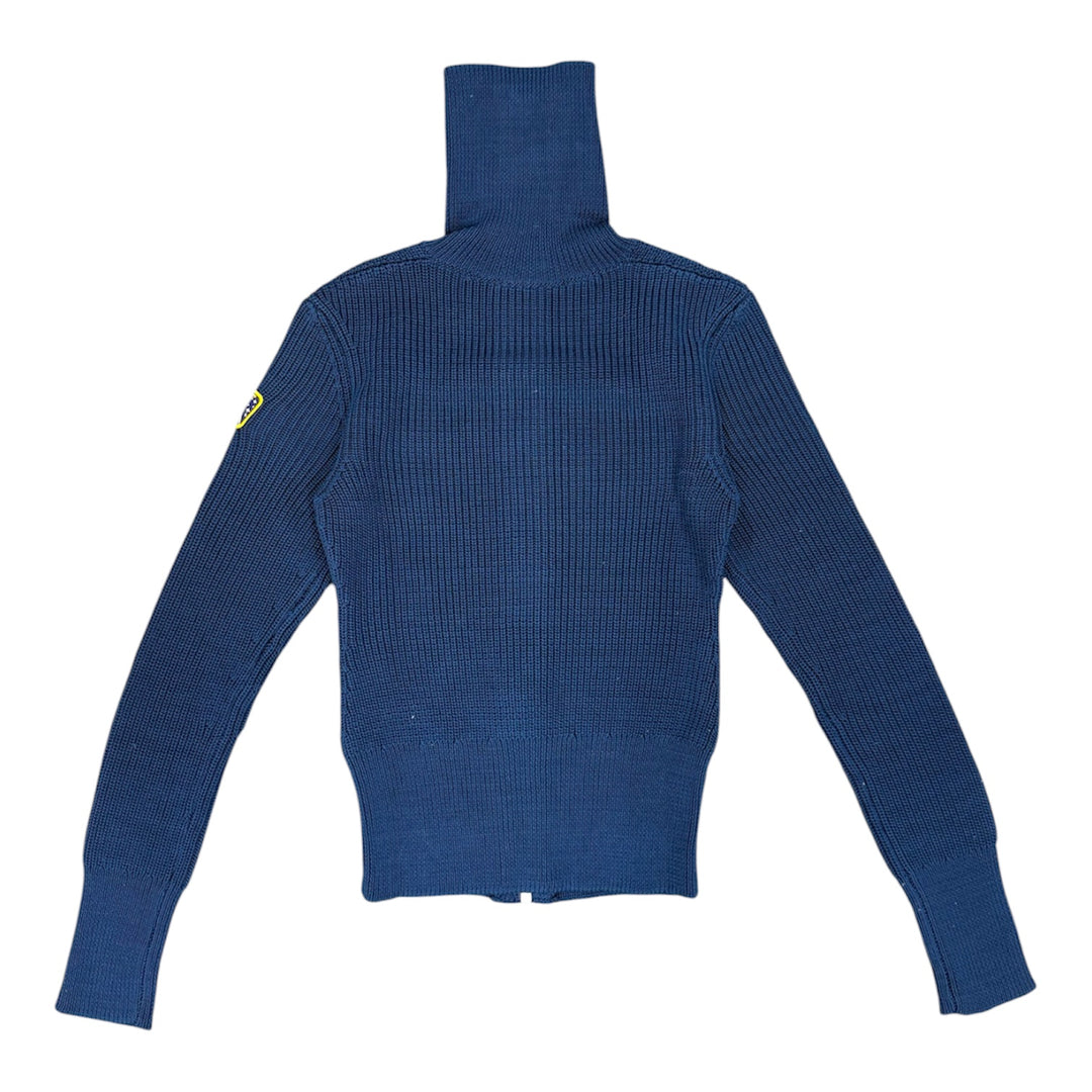 Upcycled patch ls cardigan