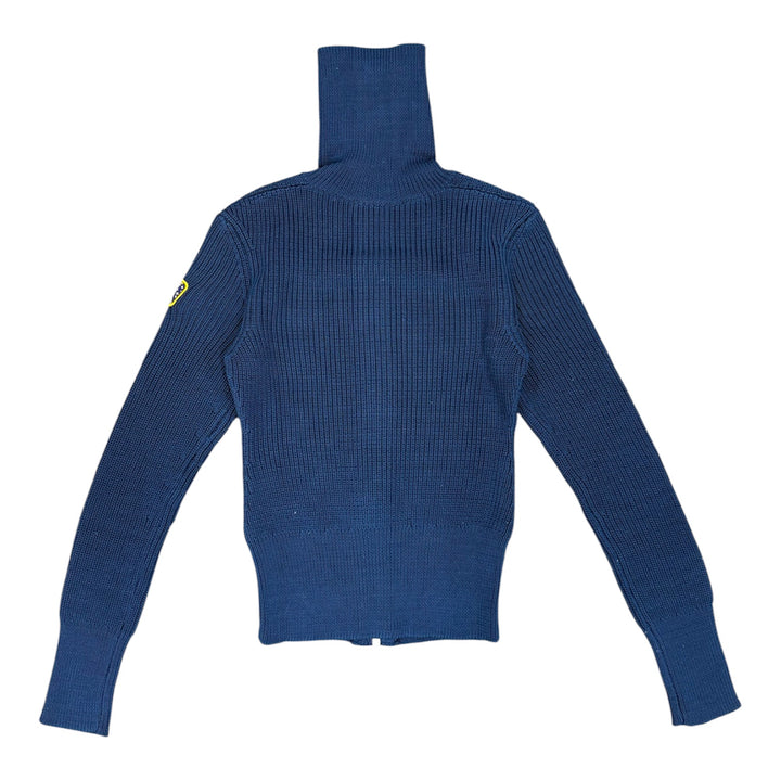 Upcycled patch ls cardigan