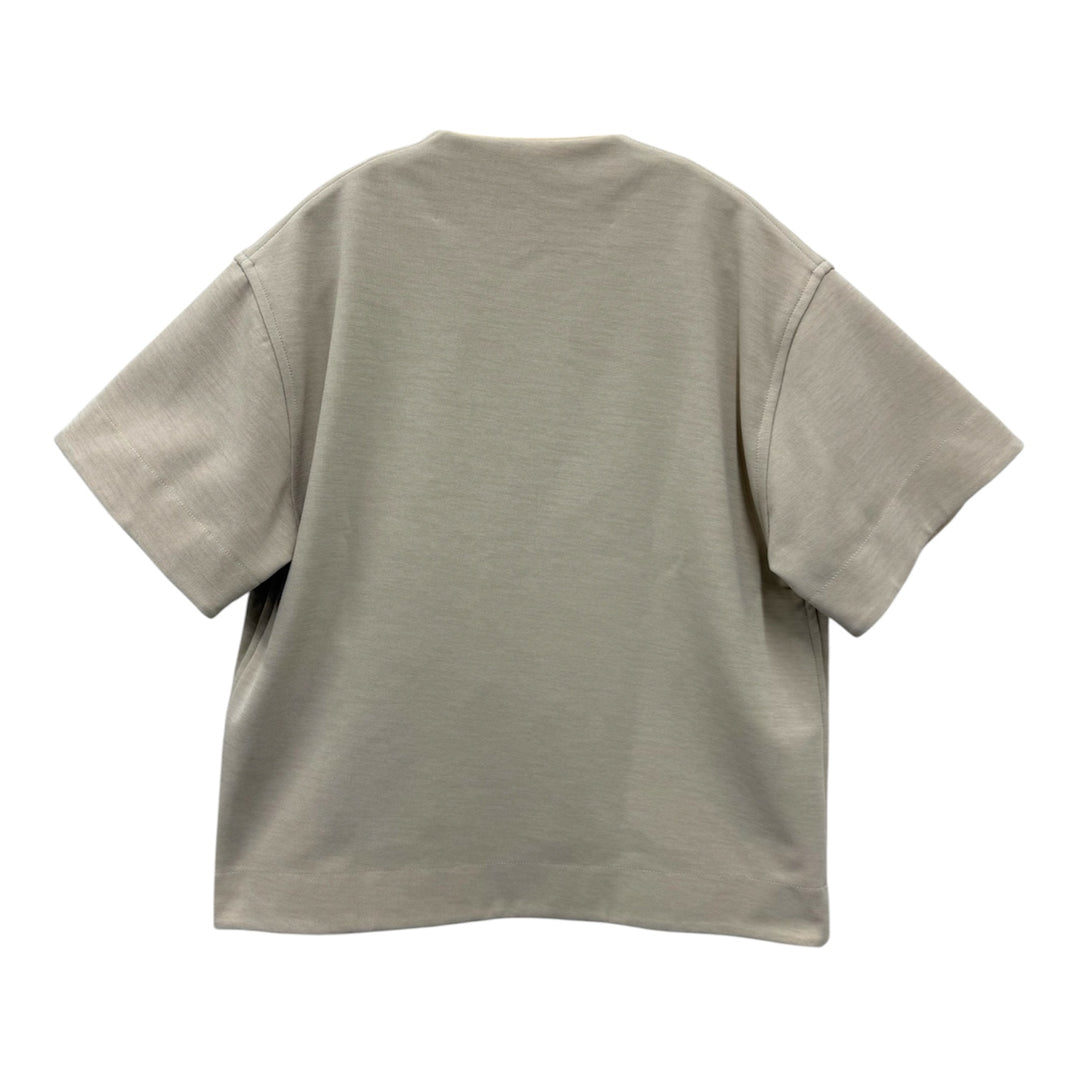 T-SHIRT SS ZIP UP EMB