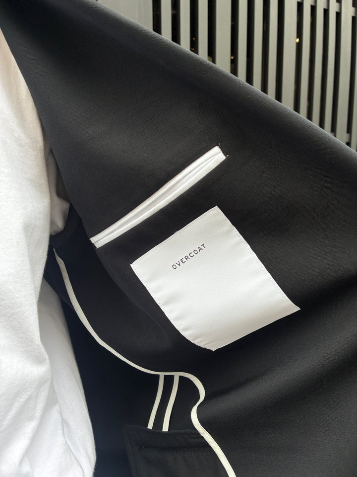 Single-Breasted Jacket in Wool Gabardine