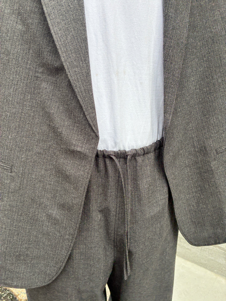 Wool Ramie Mohair Side Seamless Pants