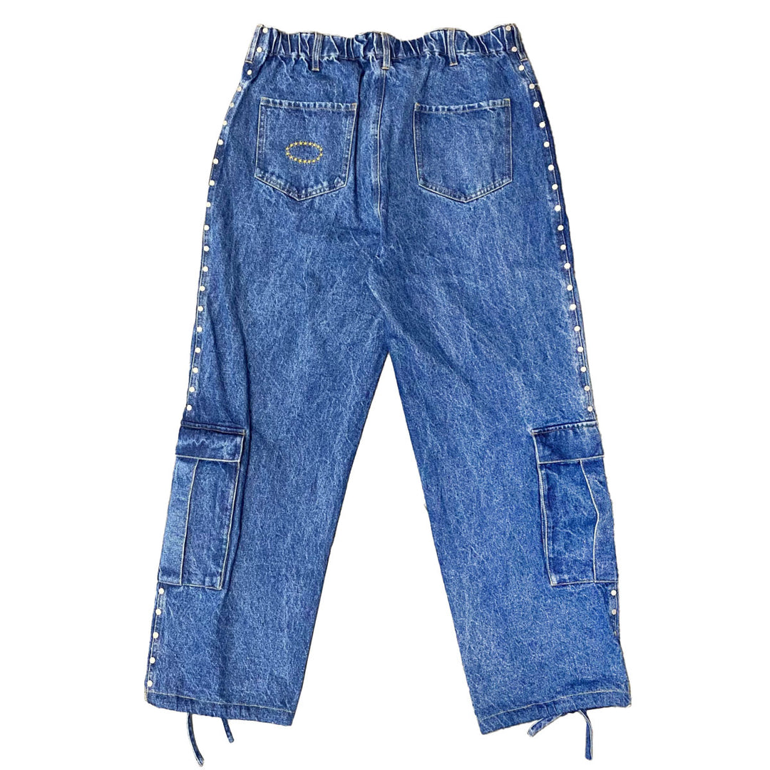 AFB - STUDDED Denim Cargo Pants