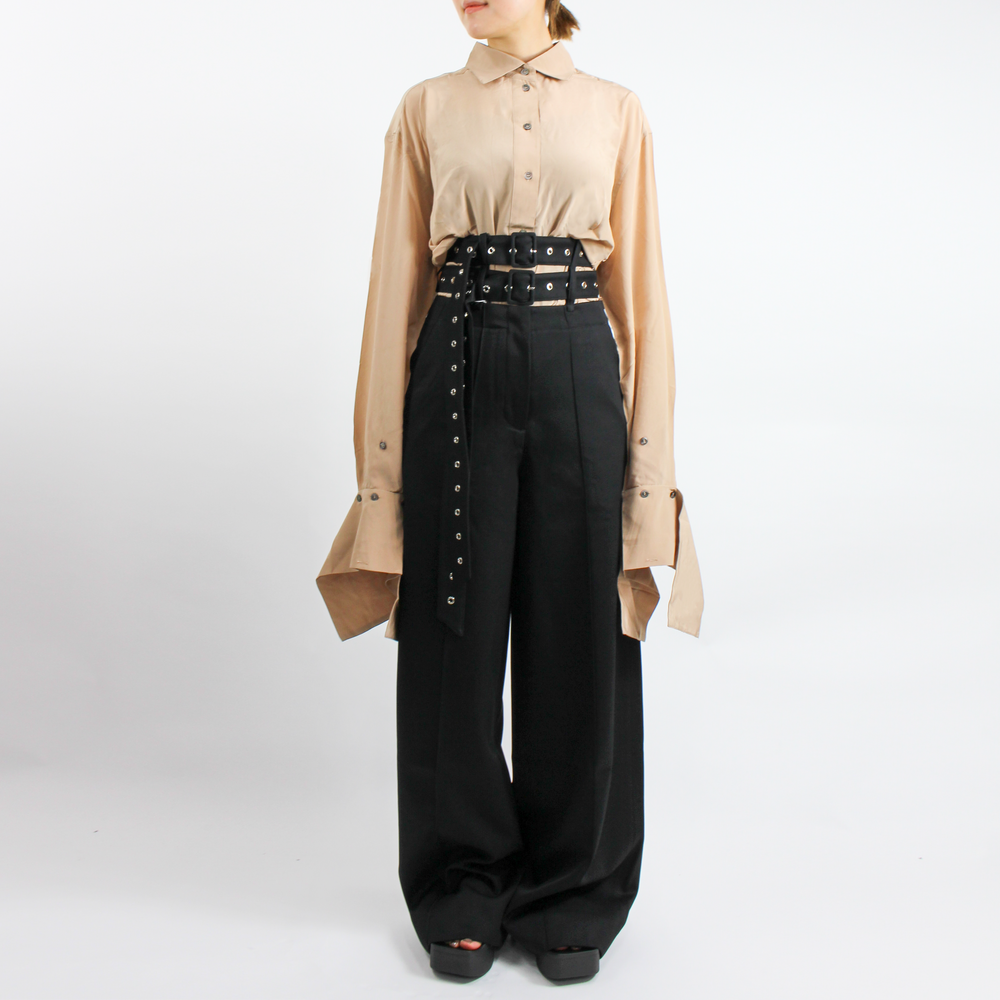 CUFF DETAILED BLOUSE - Rokh