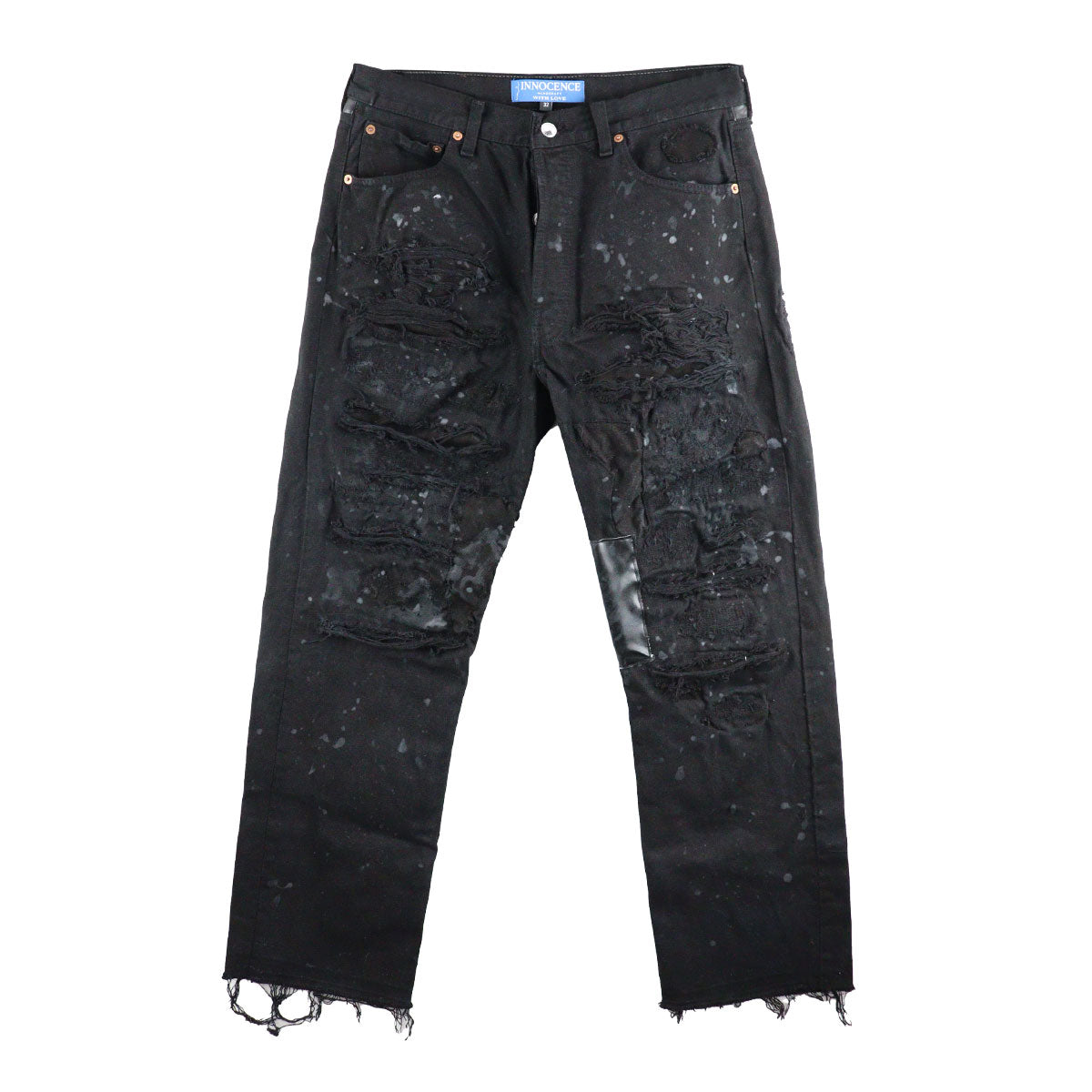 Leather Denim Pants -black 32- – Why are you here?