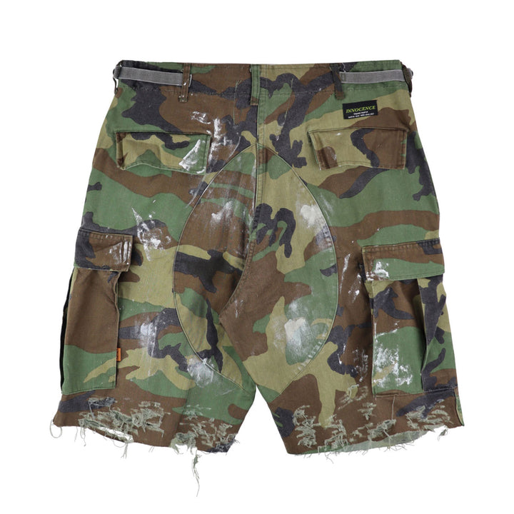 SASHIKO DAMAGE CAMO SHORTS