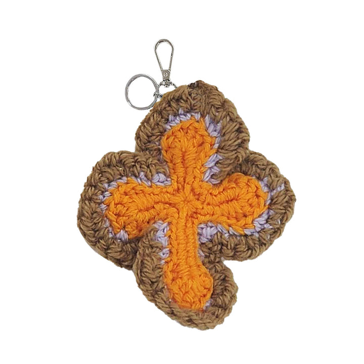 Y.A.R.N. - 3D Cross Handmade Knit Key Holder【J type】