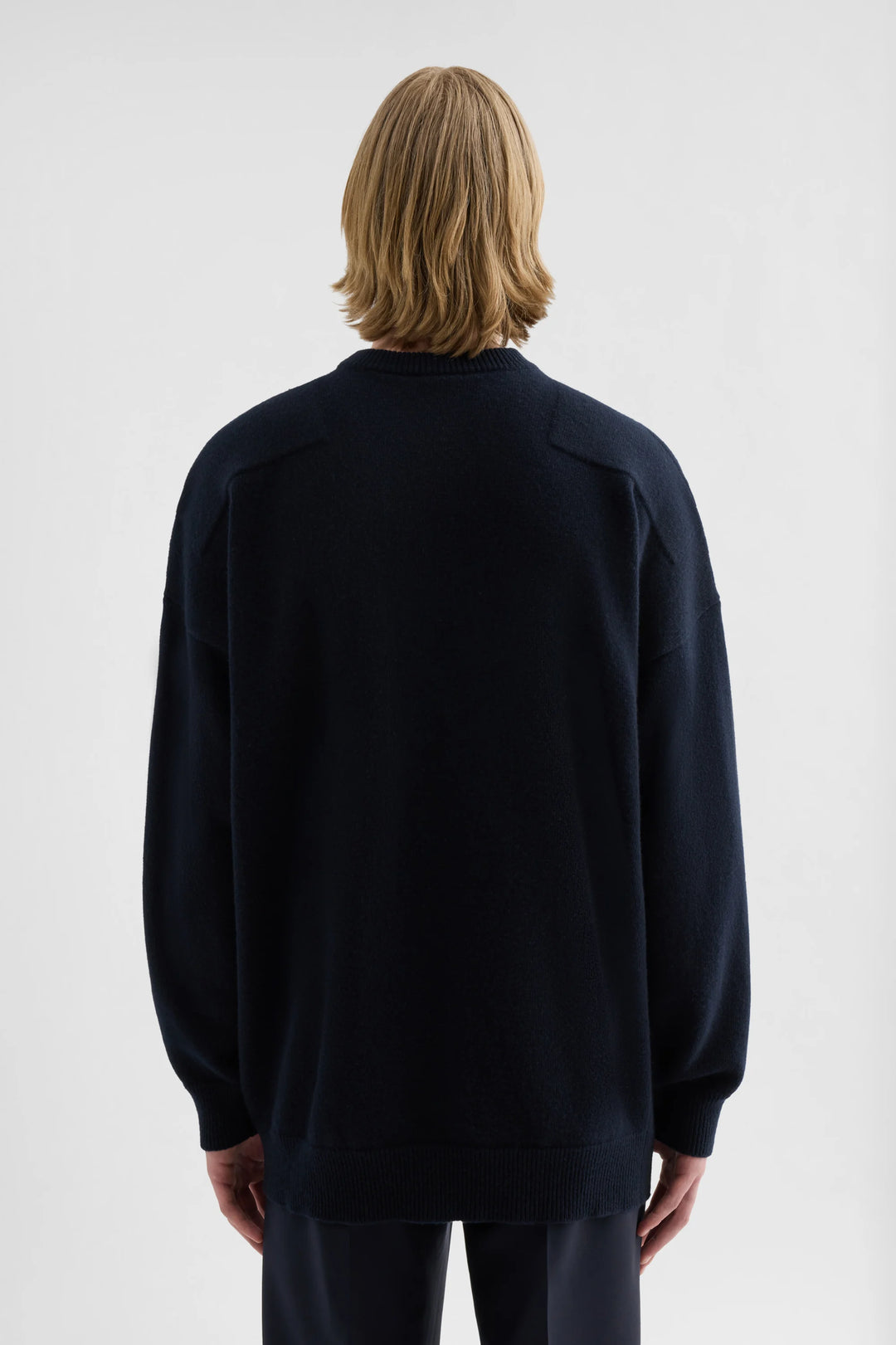 Wool-blend crew neck sweater