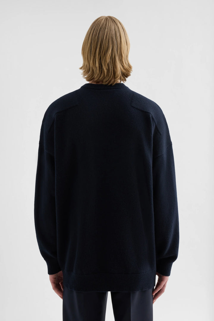 Wool-blend crew neck sweater