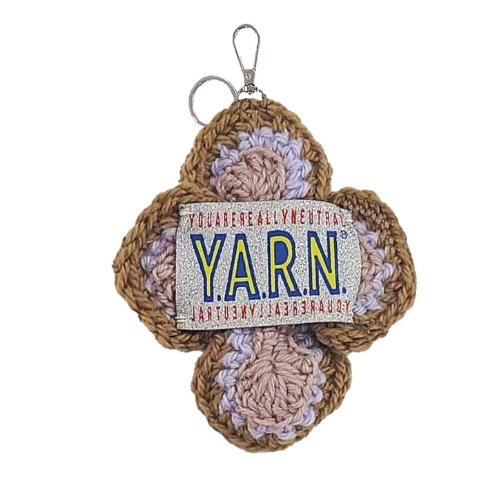 Y.A.R.N. - 3D Cross Handmade Knit Key Holder【J type】
