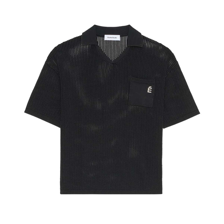 Knit polo sleeveless wash