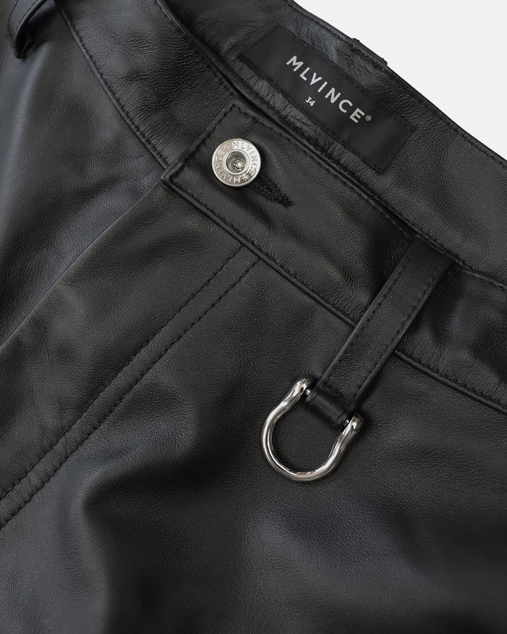 MLVINCE - LEATHER CARGO SHORTS