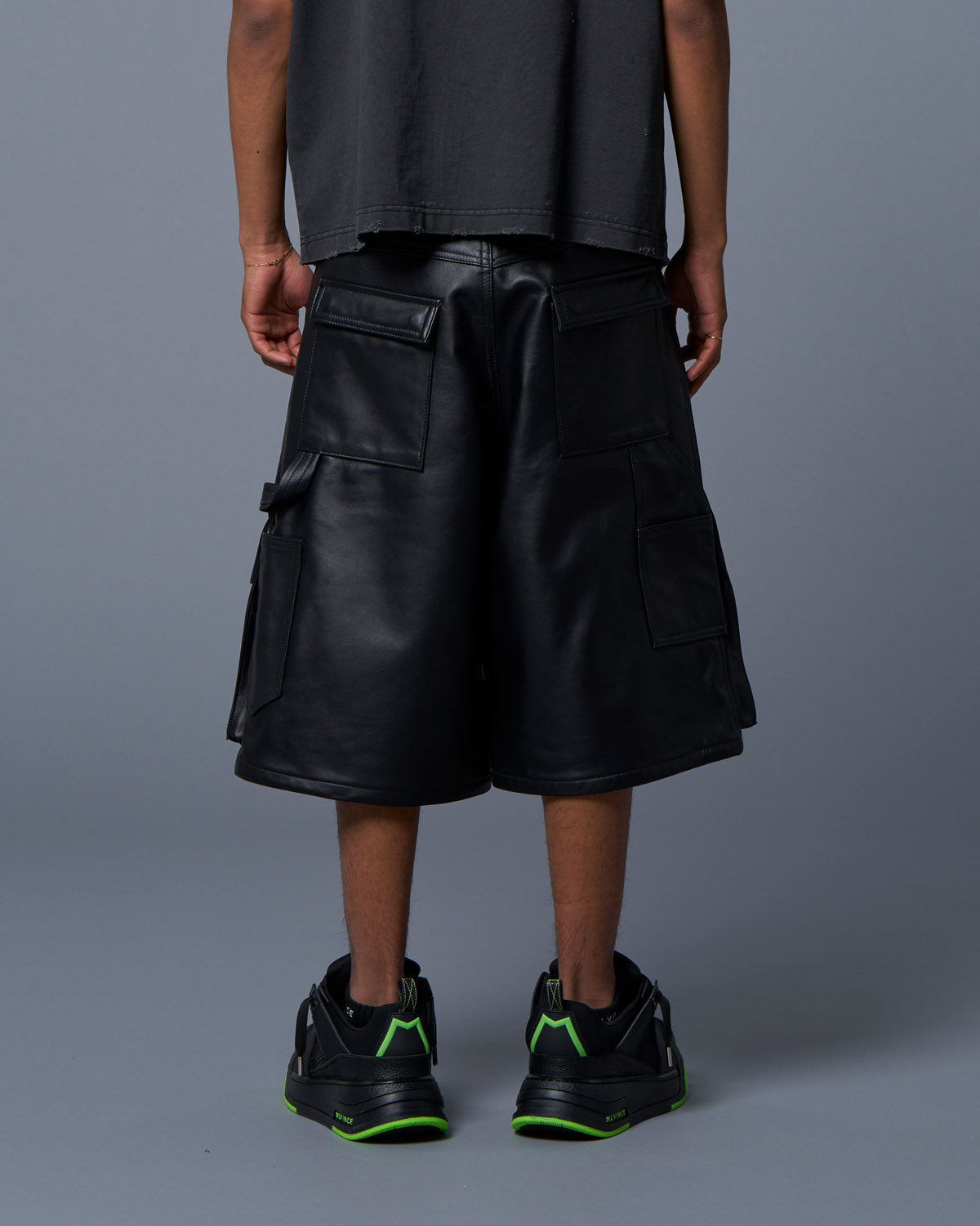 MLVINCE(メルヴィンス) | LEATHER CARGO SHORTS レザーカーゴショーツ