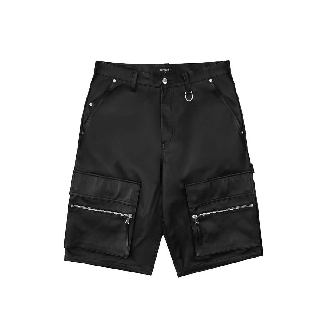 MLVINCE - LEATHER CARGO SHORTS