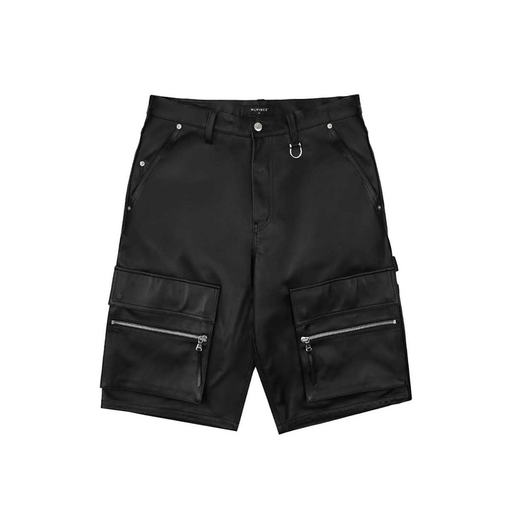 MLVINCE - LEATHER CARGO SHORTS