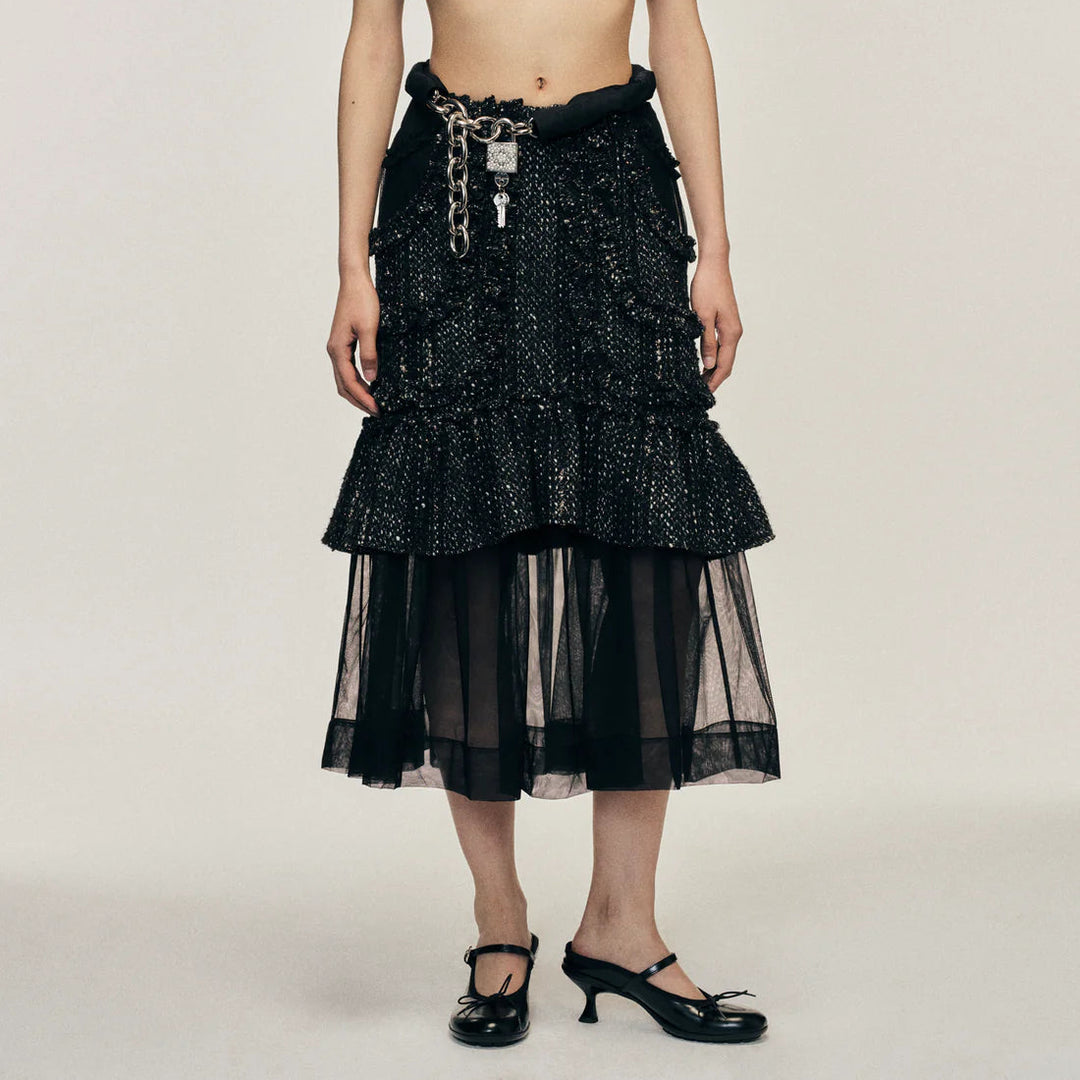 Simone Rocha - Multi Frill Patchwork Fray Skirt