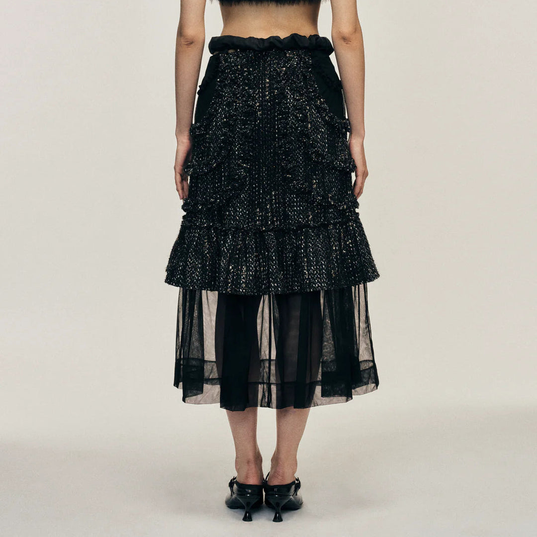 Simone Rocha - Multi Frill Patchwork Fray Skirt