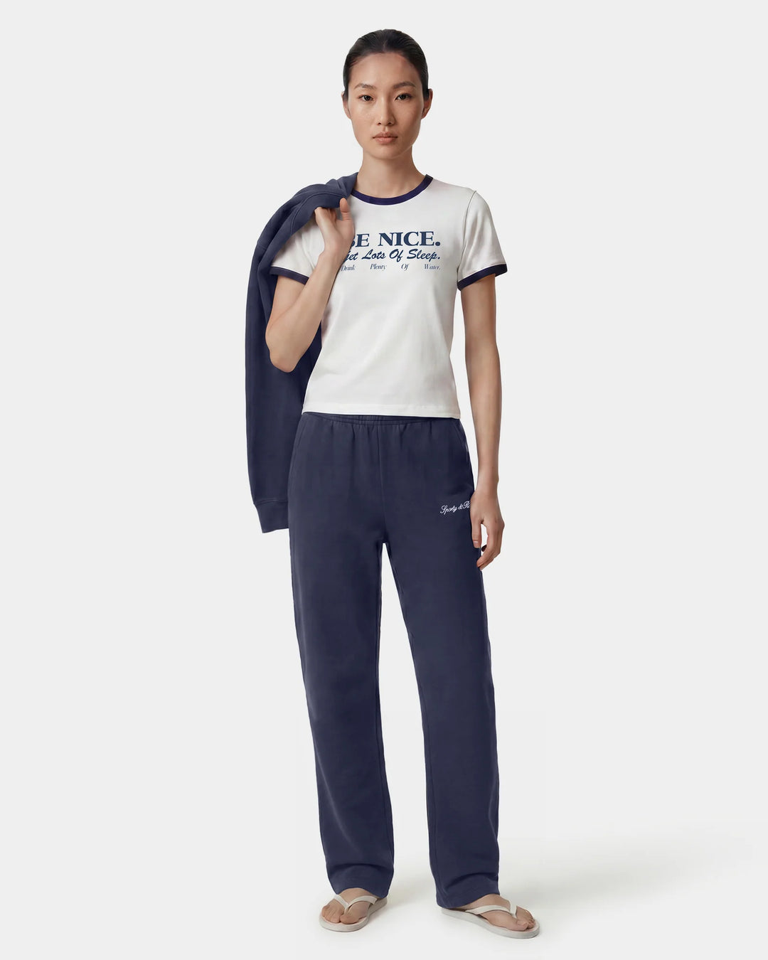 Signature Logo Embroidered Wide Sweatpants