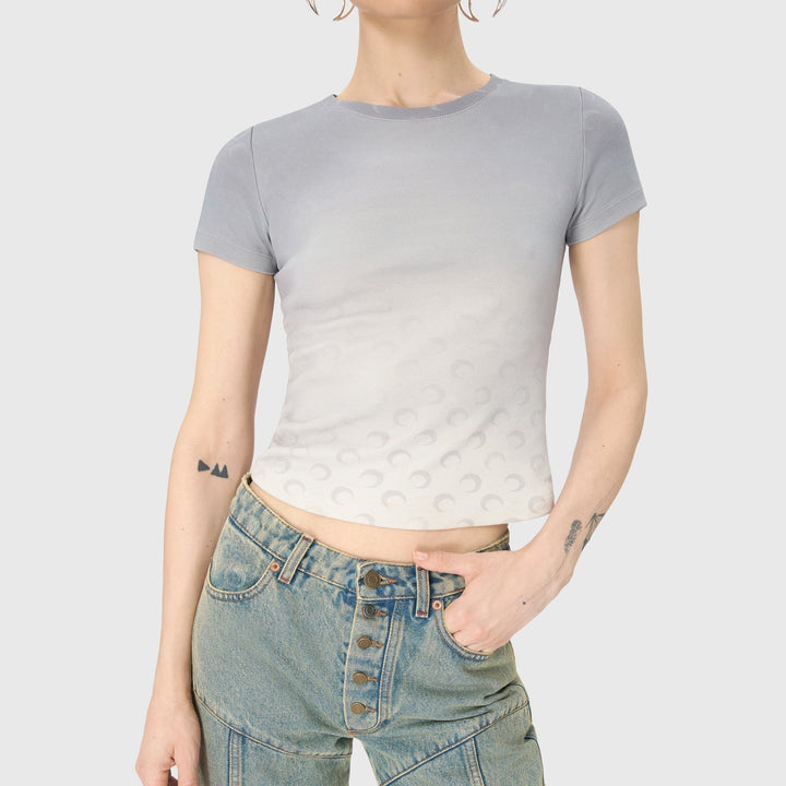 Marine Serre - MOON FADED JERSEY BABY FIT T-SHIRT