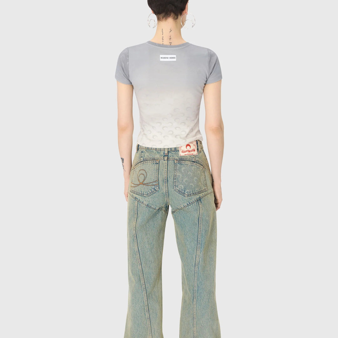 Marine Serre - MOON FADED JERSEY BABY FIT T-SHIRT
