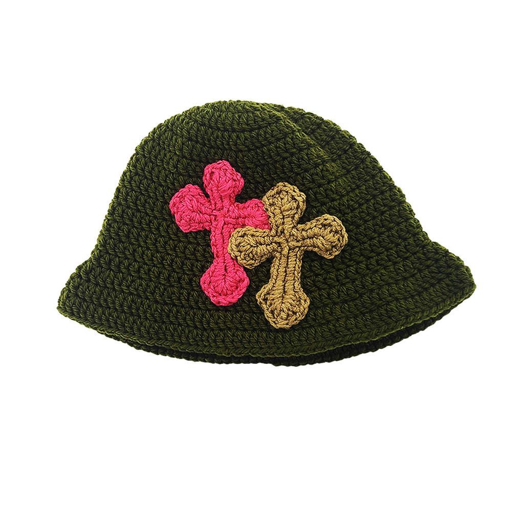 帽子 Y.A.R.N. 3D Cross Handmade Knit hat bacedff5974a6e03156832f695e20f