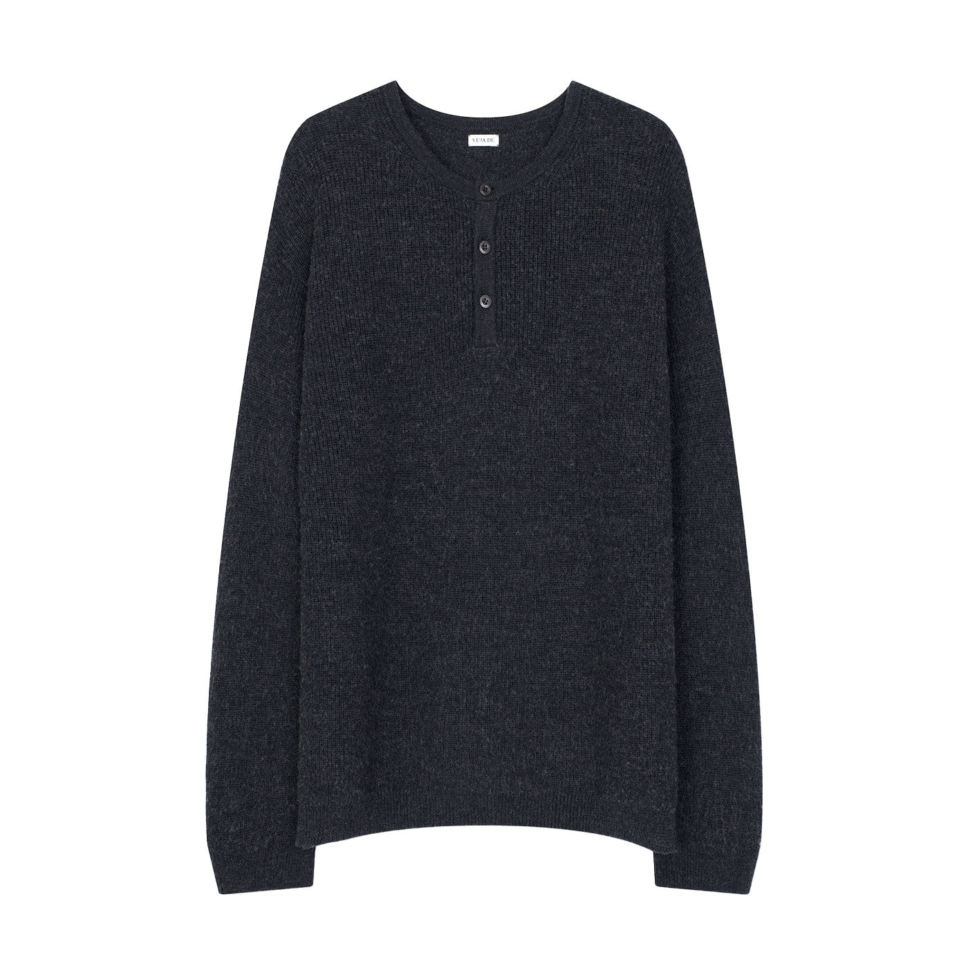 VUJA DE(ヴジャデ) | Midas Henley Knit Sweater in Suvin Cotton