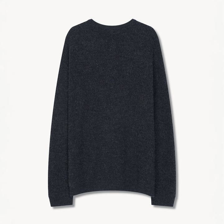 VUJADE - Midas Henley Knit Sweater in Suvin Cotton & Wool