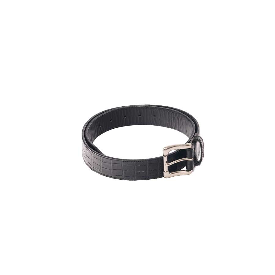 Omar Afridi | Embossed Crocodile Belt