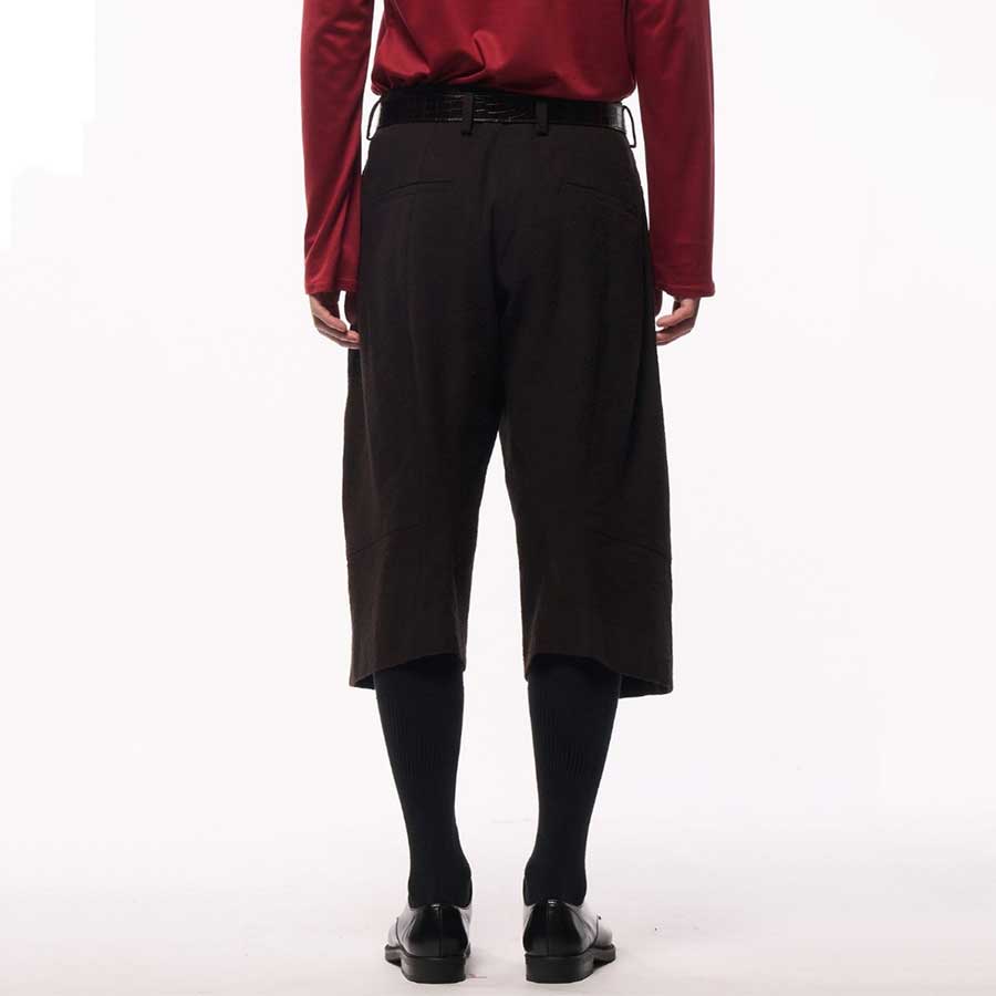 Omar Afridi - KNEE DARTED FLARE  SHORTS