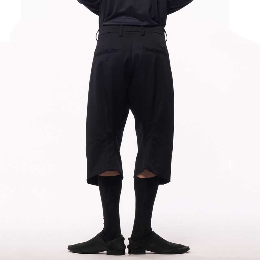 Omar Afridi - KNEE DARTED FLARE  SHORTS