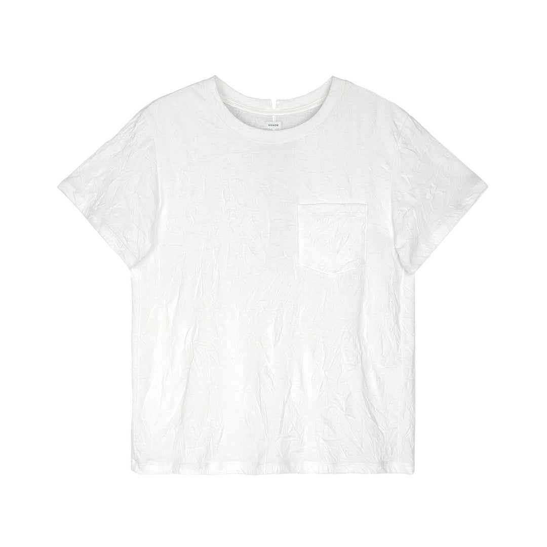 VUJADE - OTTO CRINKLED POCKET T-SHIRT IN COTTON