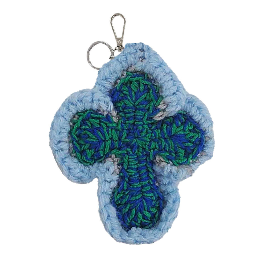 3D Cross Handmade Knit Key Holder【P type】 | Why are you here?