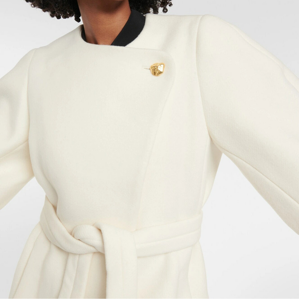 Chloe - クロップド ベルト付きウールコート