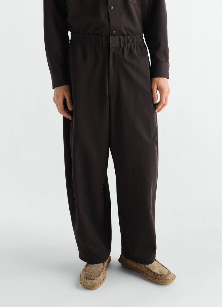 Wool gabardine jogger pants