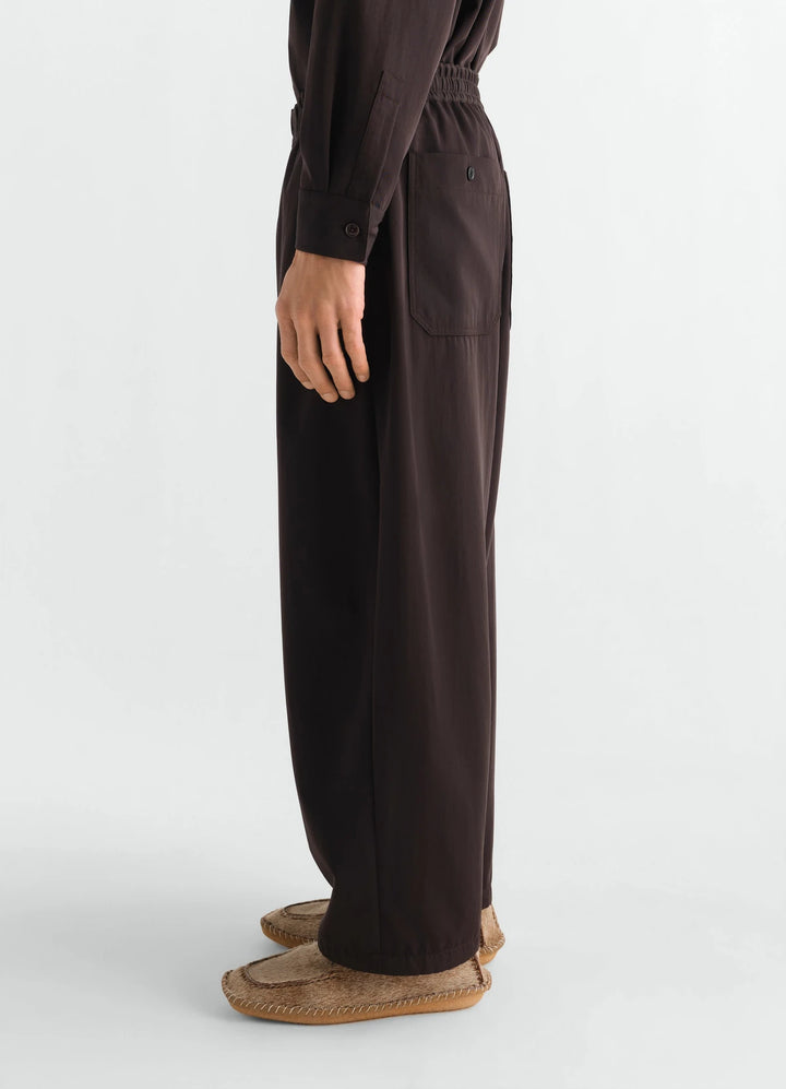 Wool gabardine jogger pants