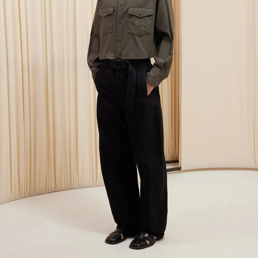 ESPLEMAIRE 23AW TWISTED BELTED PANTS