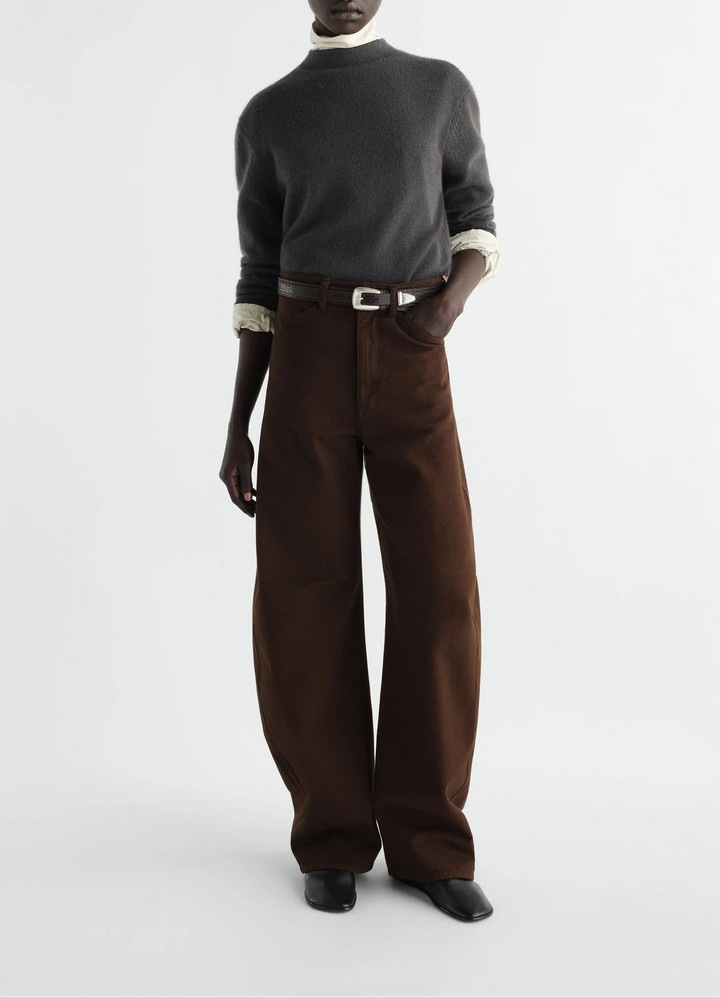 Cashmere Reversible Button Sweater