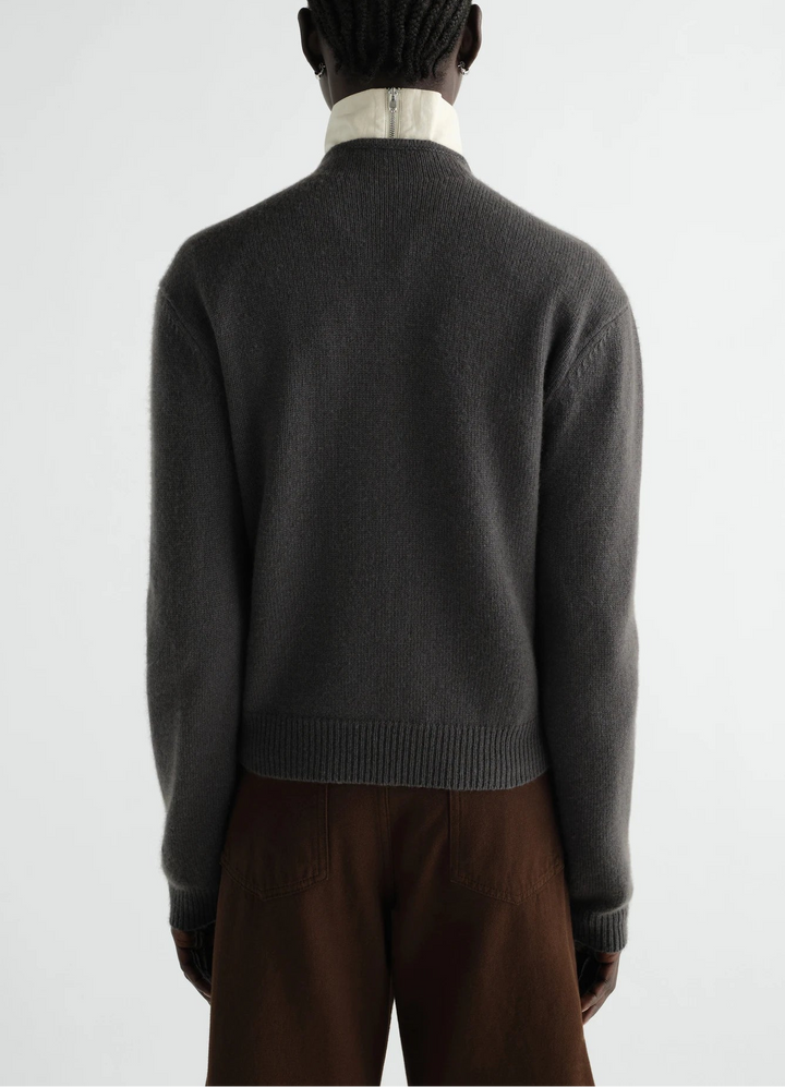 Cashmere Reversible Button Sweater