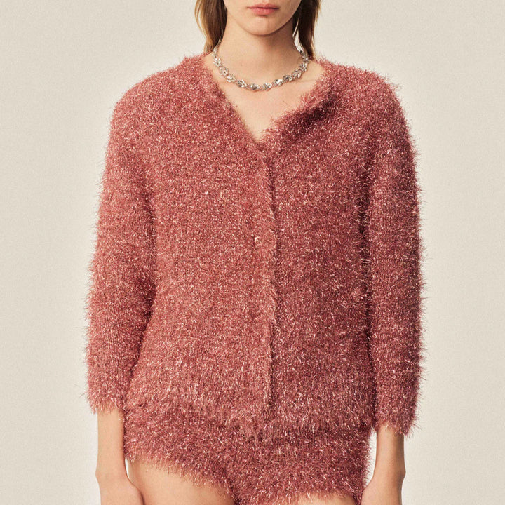 Tinsel Knit Sweater Jacket