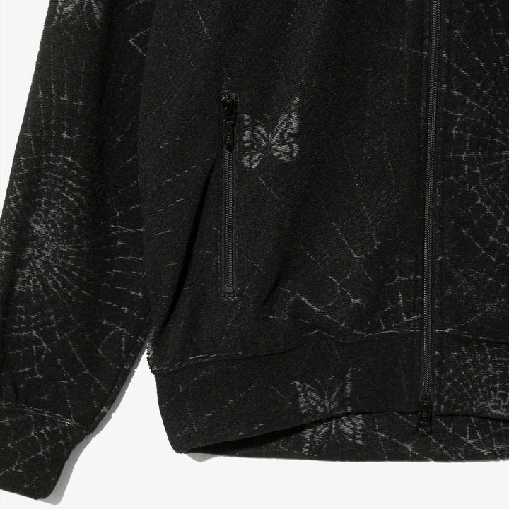 Rib Collar Track Jacket - Pile Jacquard / Spider Web