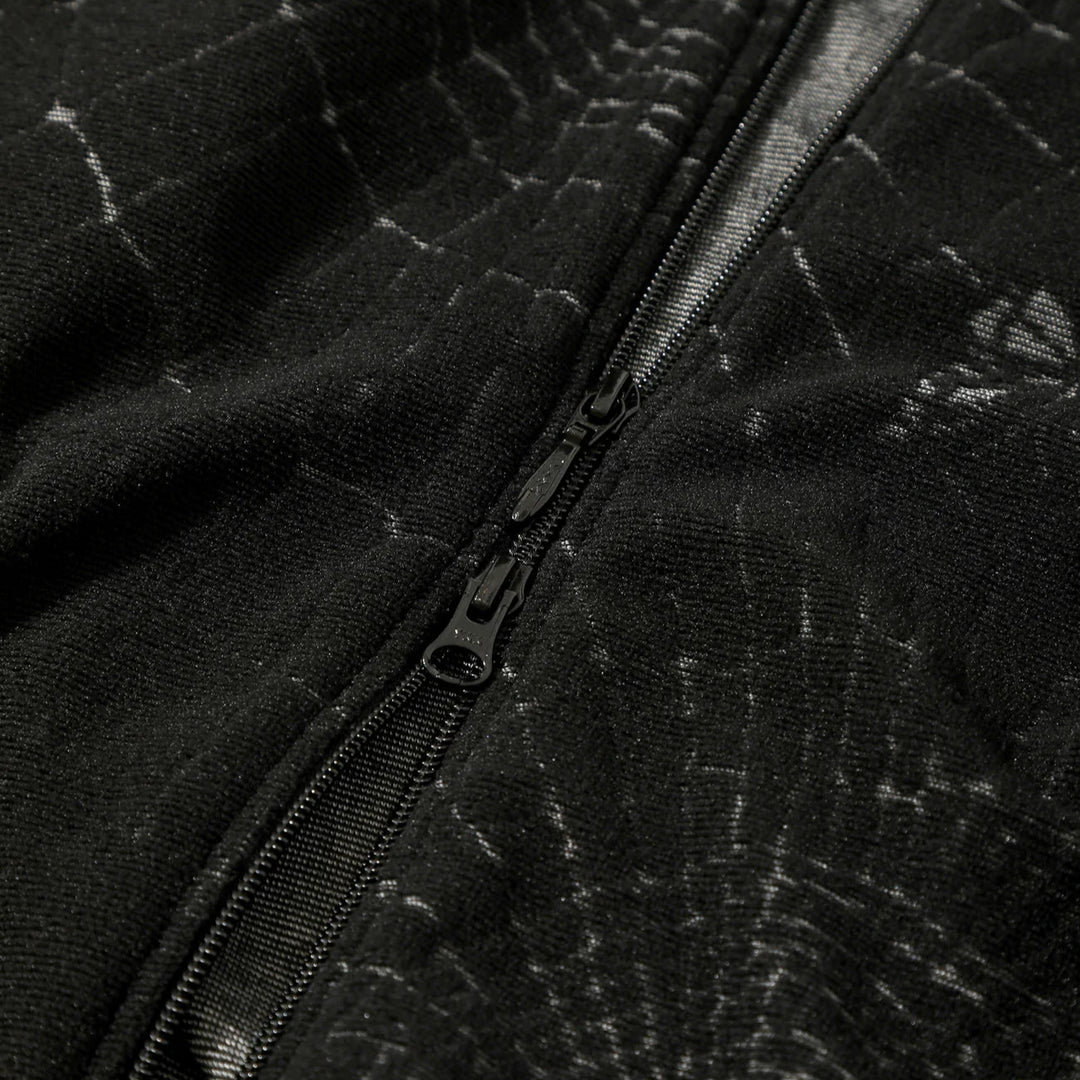 Rib Collar Track Jacket - Pile Jacquard / Spider Web