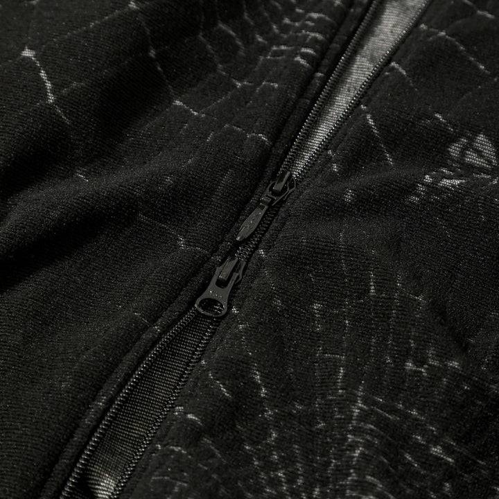 Rib Collar Track Jacket - Pile Jacquard / Spider Web