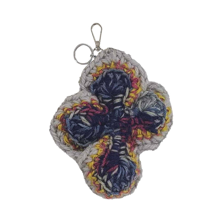 Y.A.R.N. - 3D Cross Handmade Knit Key Holder【R type】